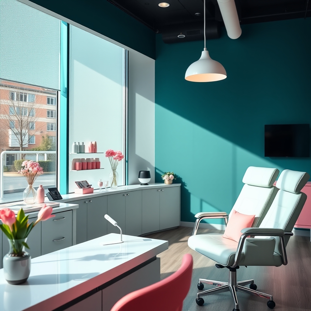 Spa chair setup in a polished nail salon